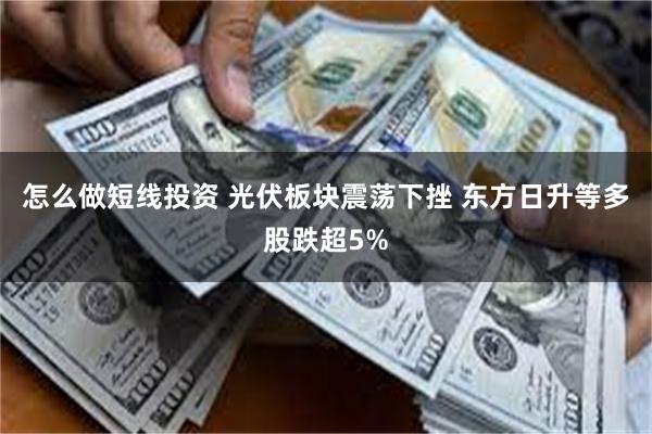 怎么做短线投资 光伏板块震荡下挫 东方日升等多股跌超5%